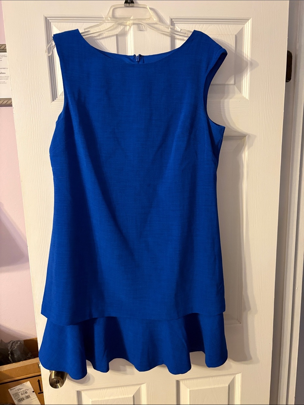 Jessica Howard Cobalt Blue High-Low Sleeveless Dress